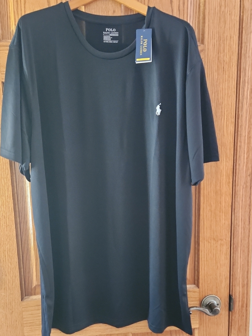 Polo by Ralph Lauren Black Crewneck Performance Tee with White Polo Pony